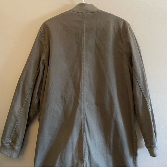 Zara Men’s Khaki Green Long Fit Military Coat – Size Large GUC - Picture 15 of 16